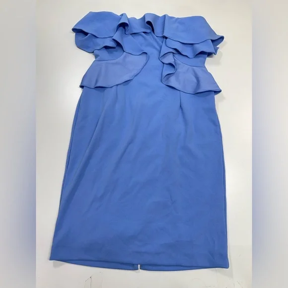 Alexia Admor Light Blue Strapless Cascading Ruffles Mini Dress New With Tags 14 - Picture 2 of 16